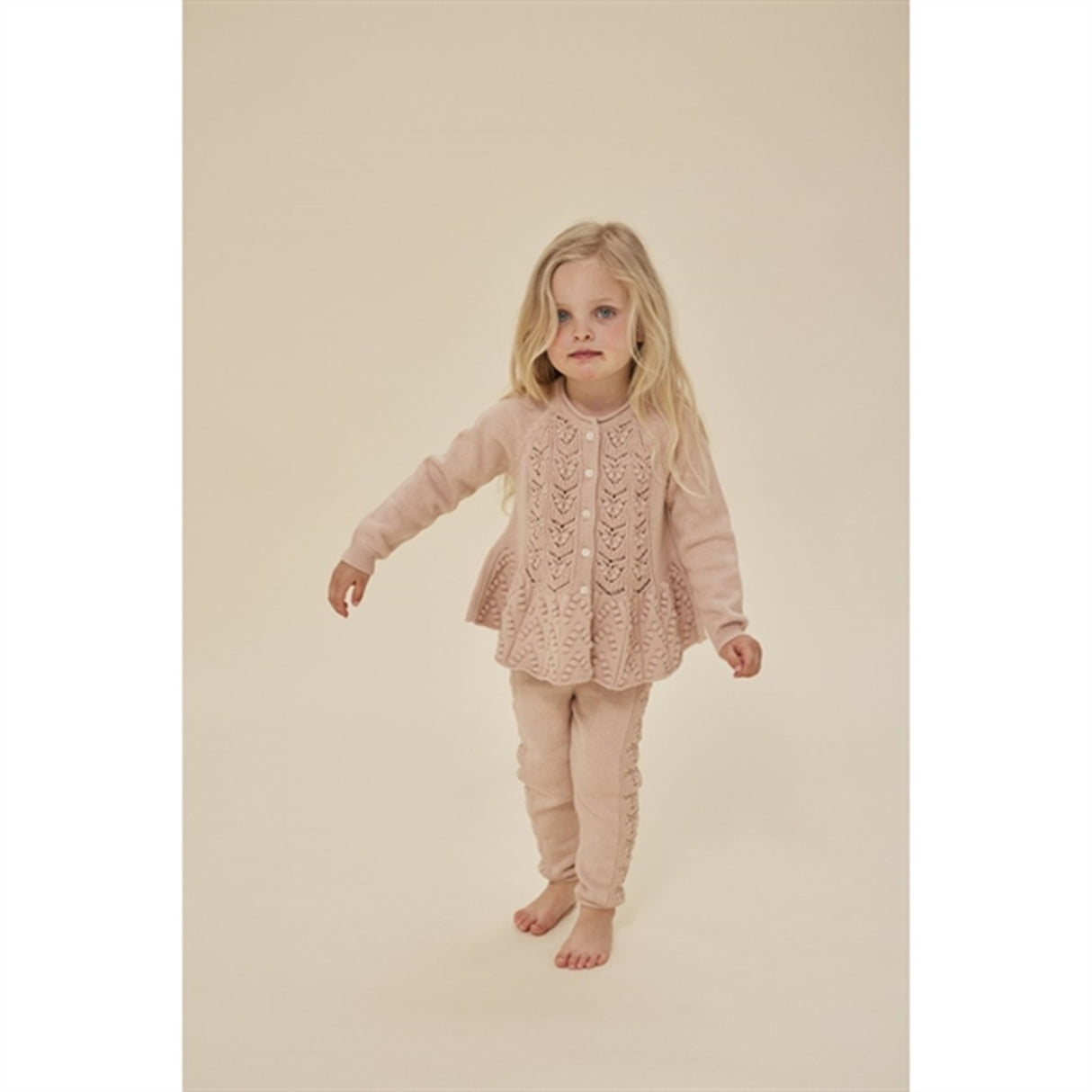 Konges Sløjd Peach Blush Cabby Strik Cardigan 3