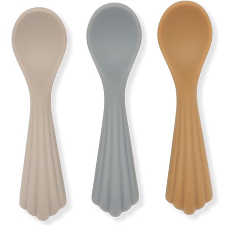 Konges Sløjd Silicone Clam Skeer 3-pak Warm Grey