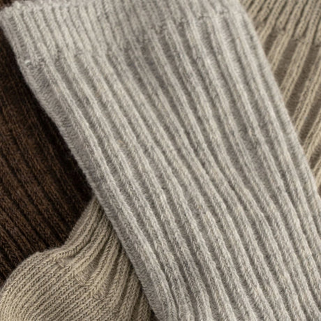 Konges Sløjd Soft Grey/Ment/Brown 3-Pak Ribstrikkede Strømper 2