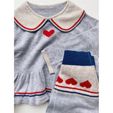 Konges Sløjd Heart Stripe Maxime Strikket Bluse med Krave 6