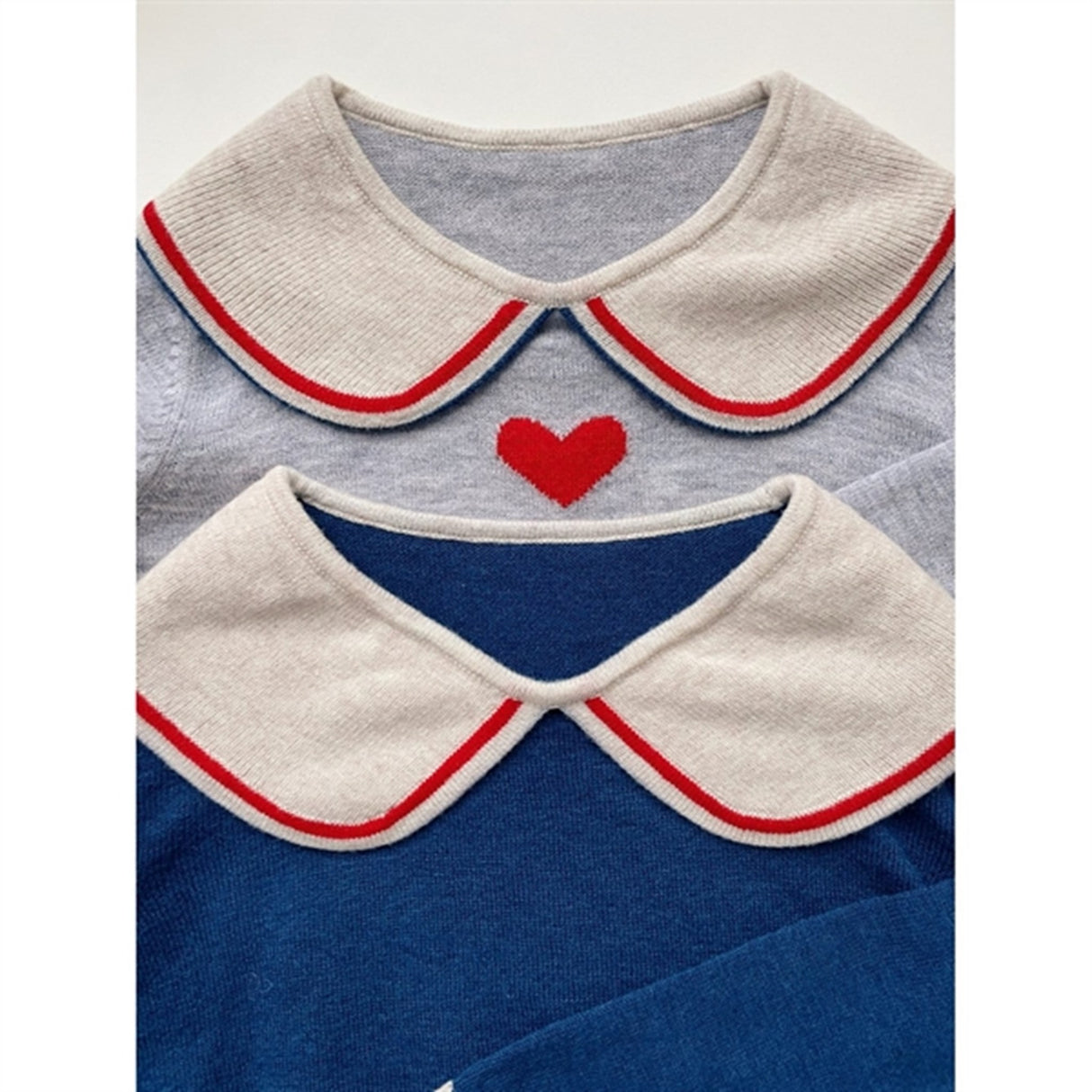 Konges Sløjd Heart Stripe Maxime Strikket Bluse med Krave 9