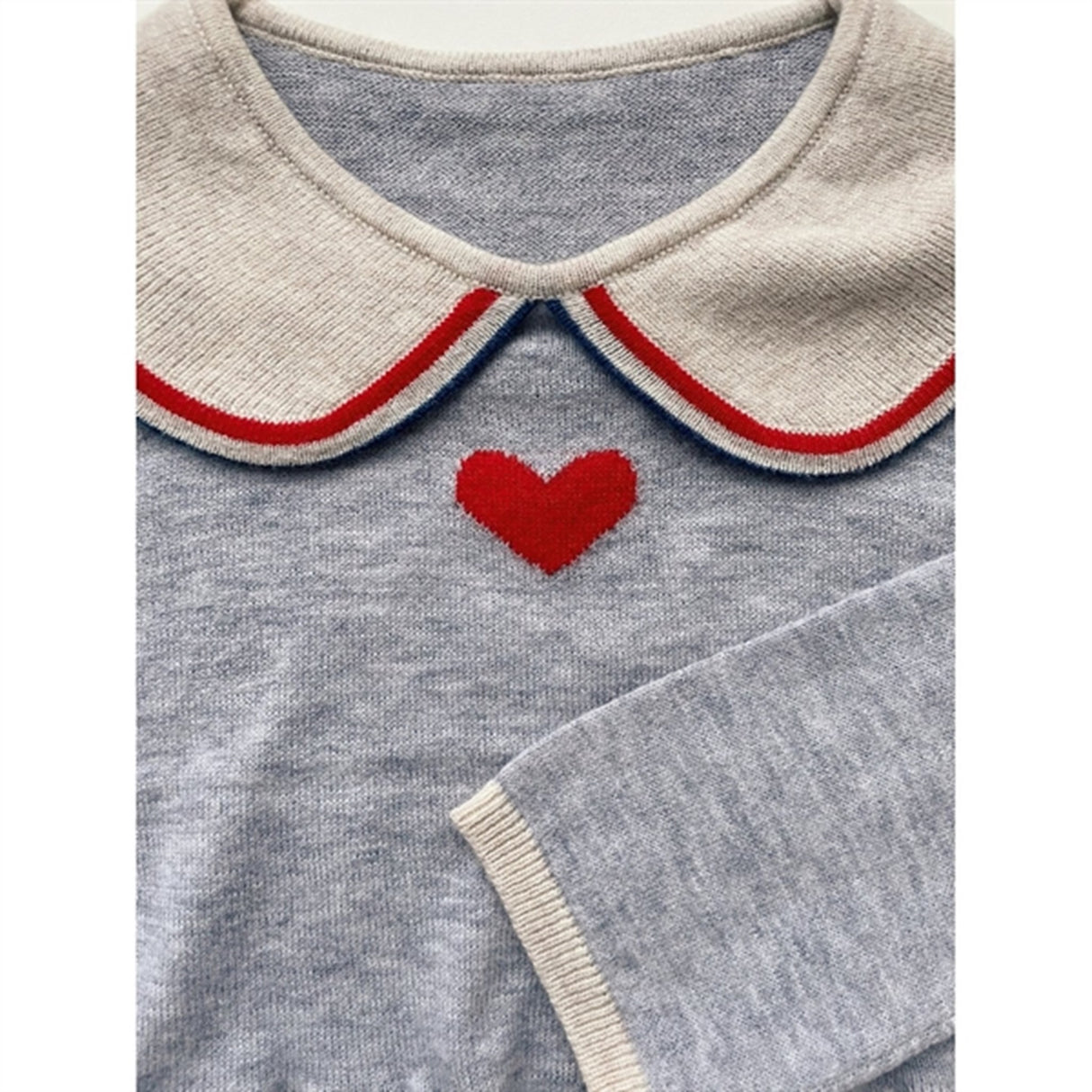 Konges Sløjd Heart Stripe Maxime Strikket Bluse med Krave 8