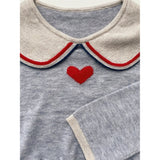 Konges Sløjd Heart Stripe Maxime Strikket Bluse med Krave 8