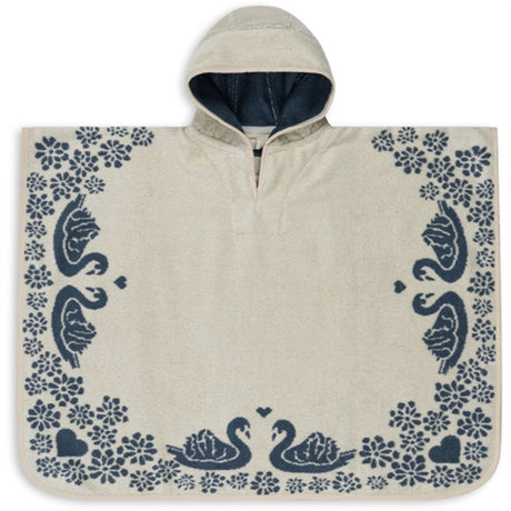 Konges Sløjd Terry Bade Poncho Jacquard Swan