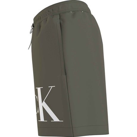 Calvin Klein Medium Drawstring Badeshorts Graphic Dusty Olive 2