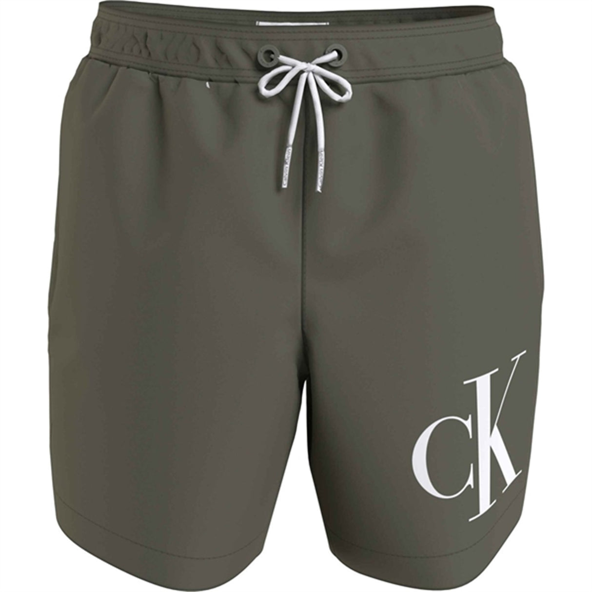 Calvin Klein Medium Drawstring Badeshorts Graphic Dusty Olive