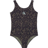 Calvin Klein Badedragt Ck Leopard Olive Aop