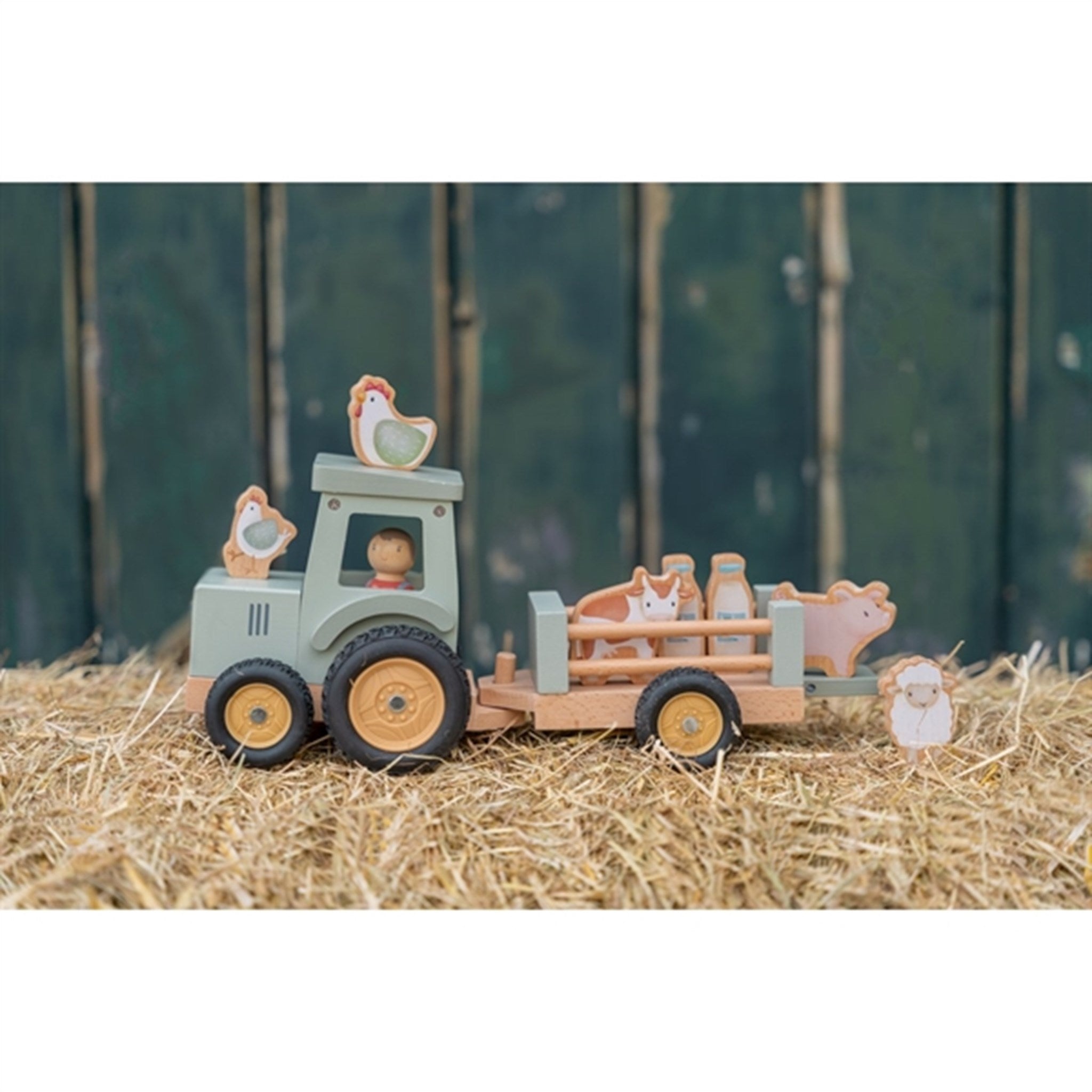 Little Dutch Little Farm Traktor m. Trailer FSC 6