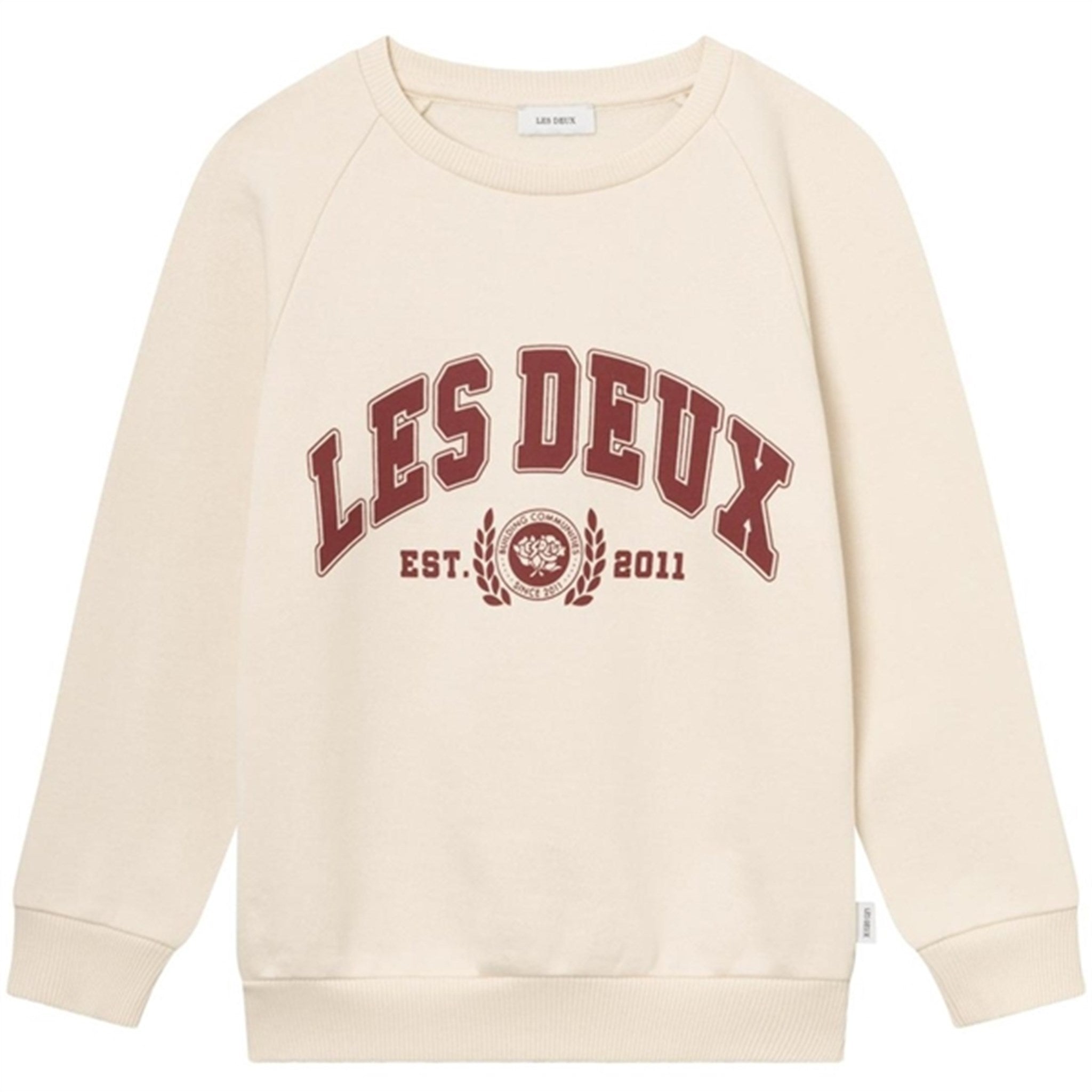 Les Deux Kids Light Ivory/Burnt Red University Sweatshirt
