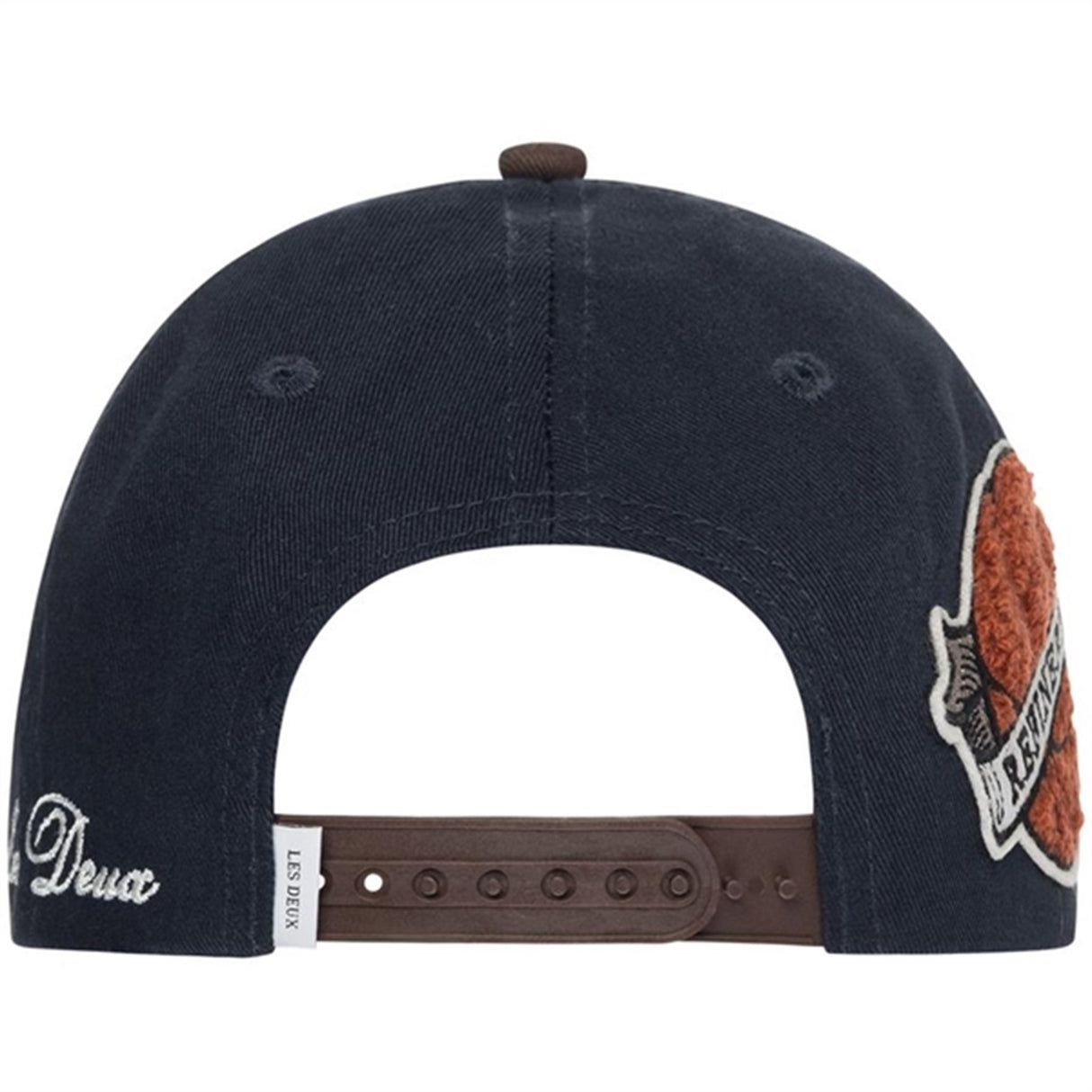 Les Deux Kids Dark Navy/Coffee Brown Encore Varsity Cap 4