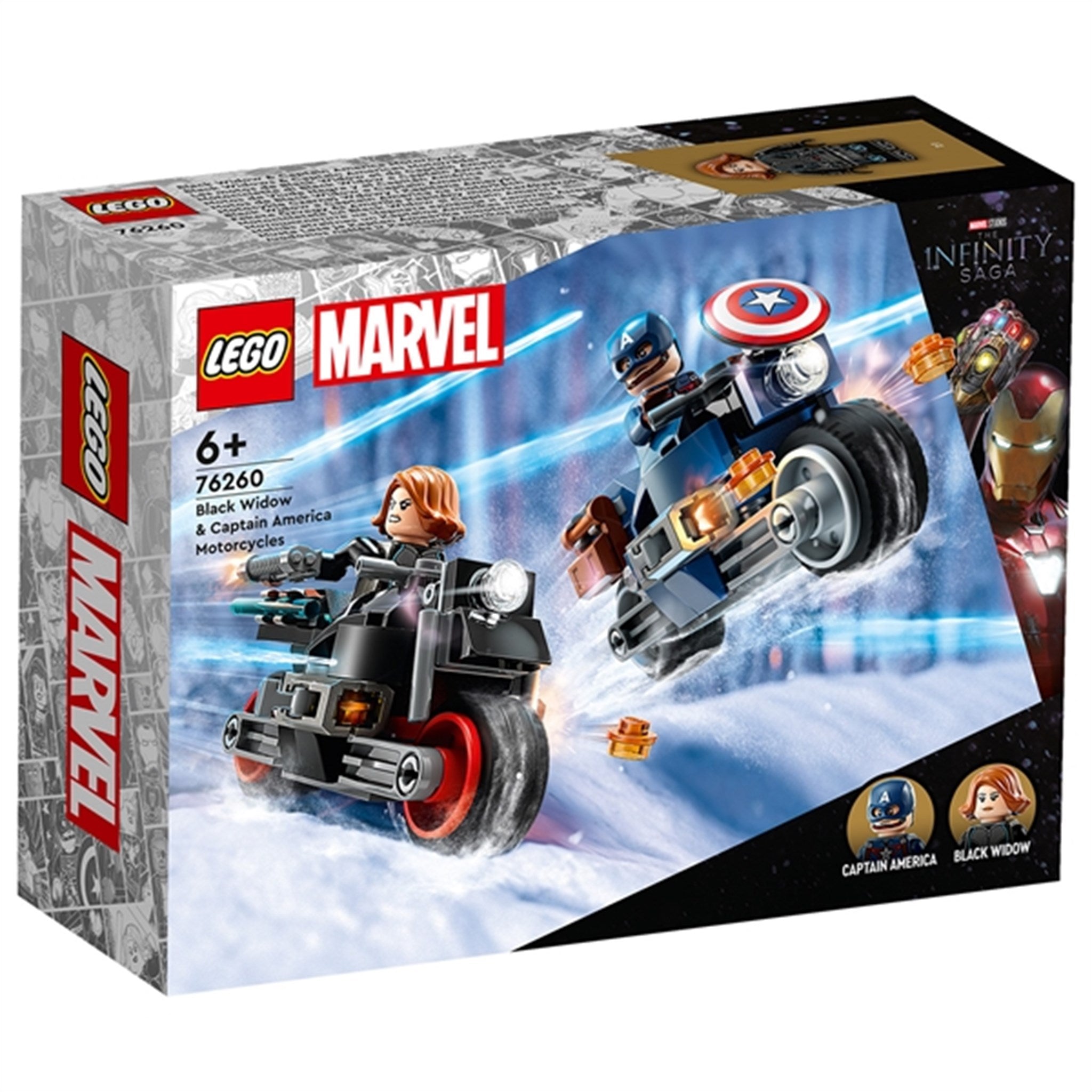 LEGO® Marvel Black Widow og Captain Americas Motorcykler