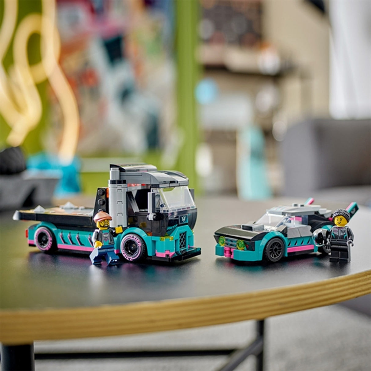 LEGO® City Racerbil og Biltransporter