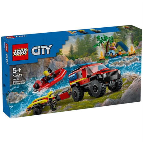 LEGO® City Firhjulstrukket Brandbil med Redningsbåd