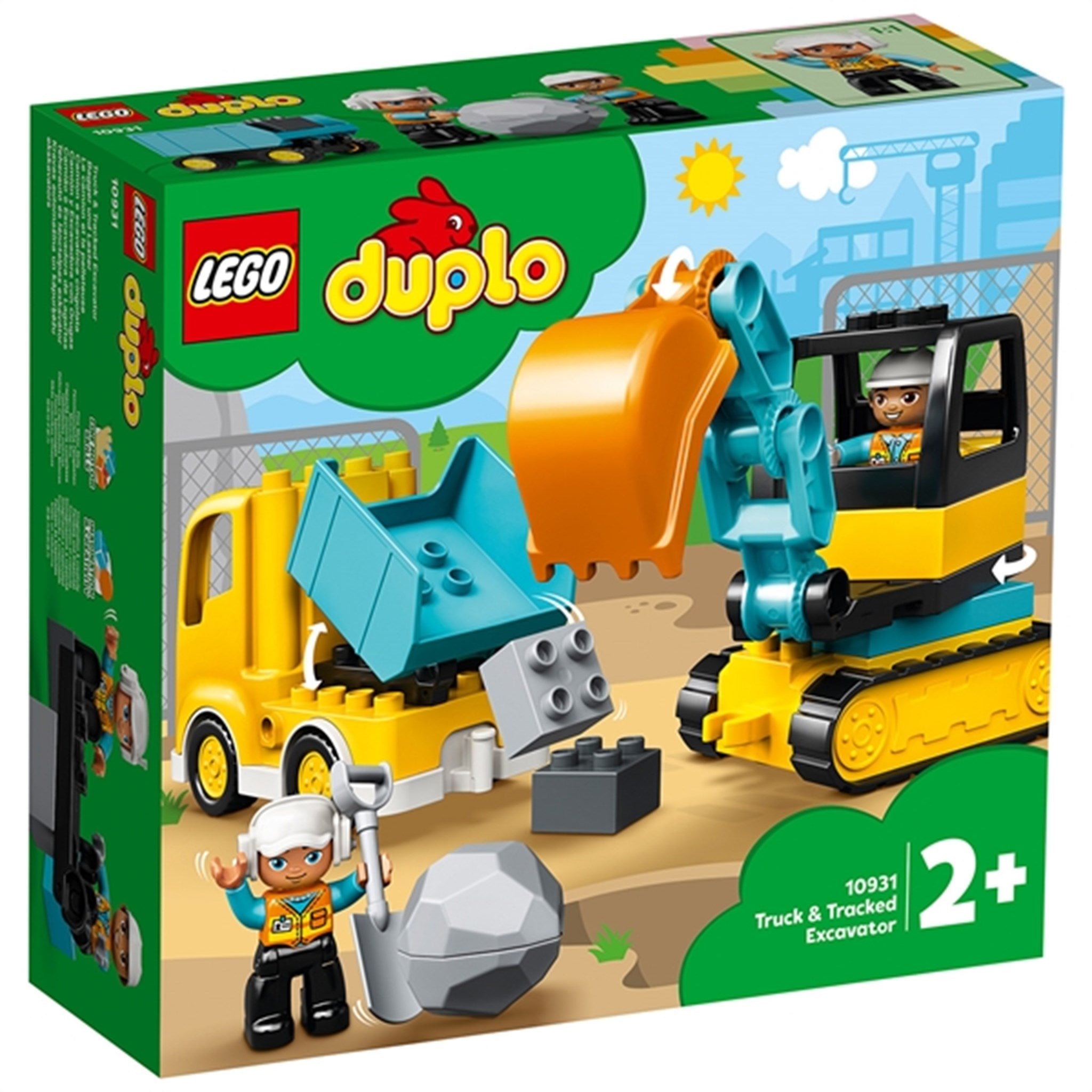 LEGO® DUPLO® Lastbil og Gravemaskine på Larvefødder