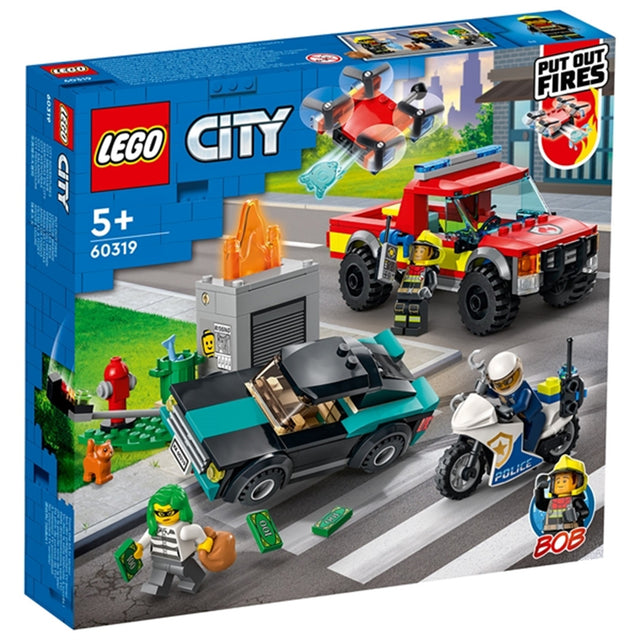 LEGO® City Brandslukning og Politijagt