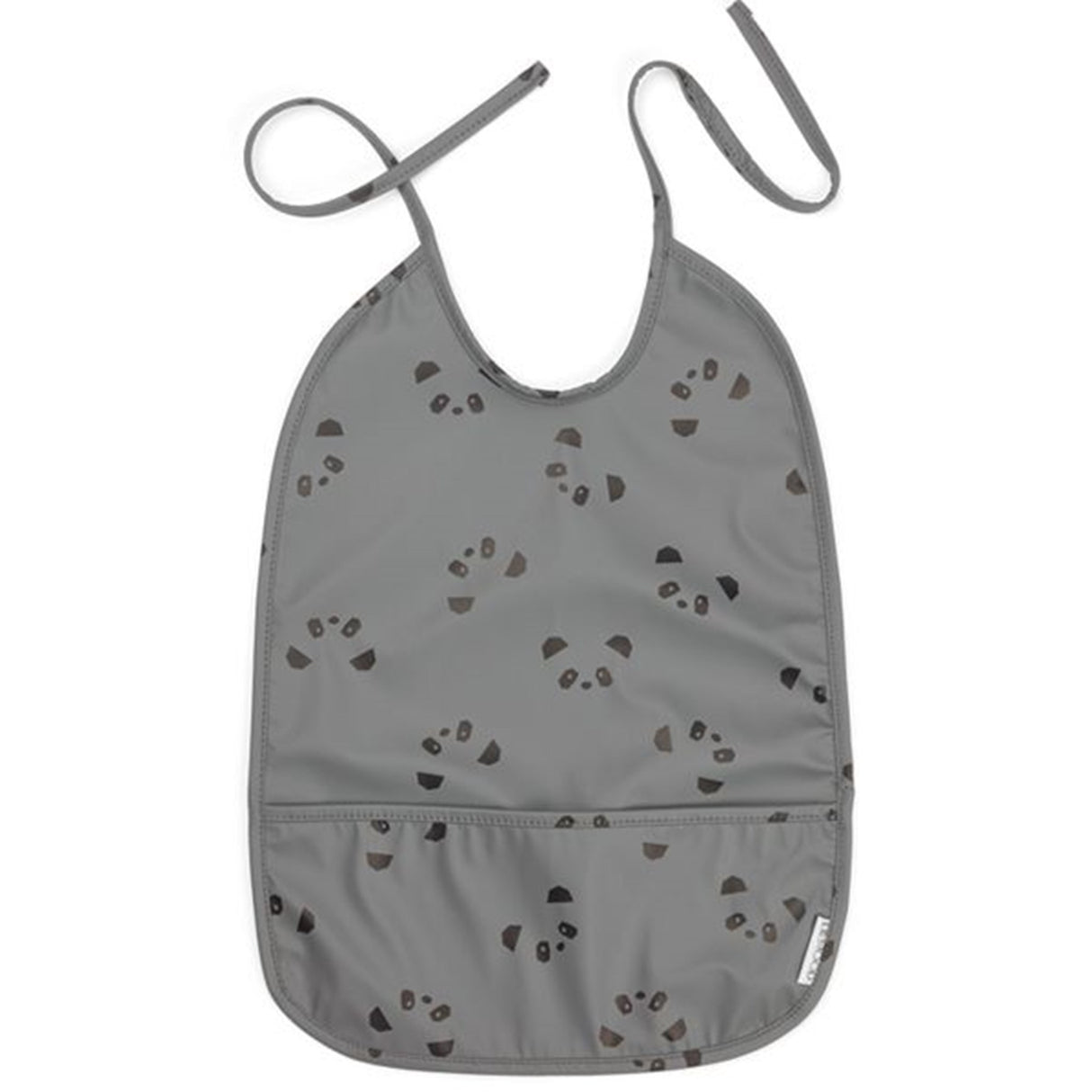 Liewood Lai Bib Panda Stone Grey