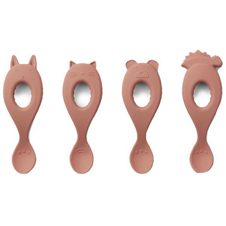 Liewood Liva Silicone Skeer 4-Pack Dark Rose