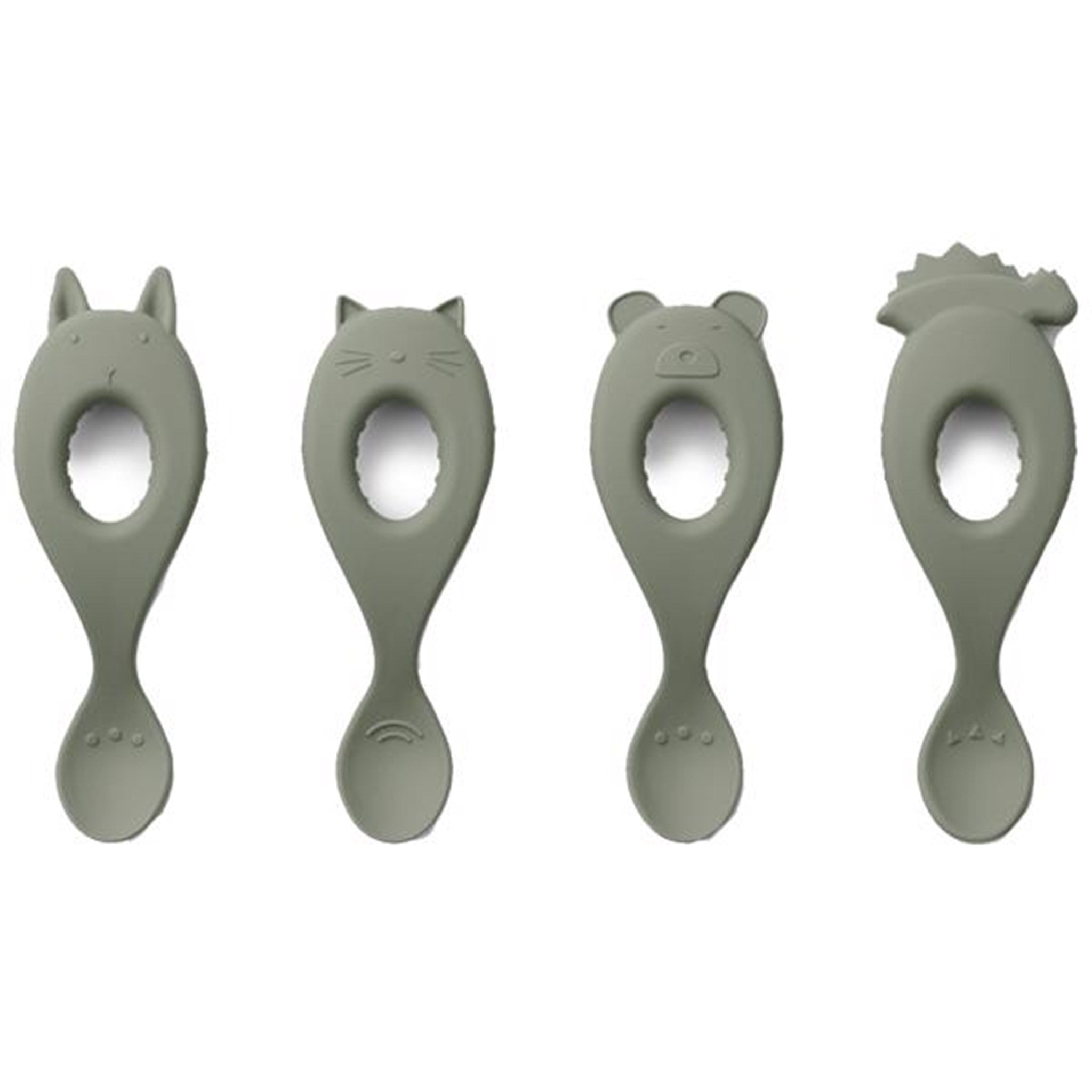 Liewood Liva Silicone Skeer 4-Pack Faune Green