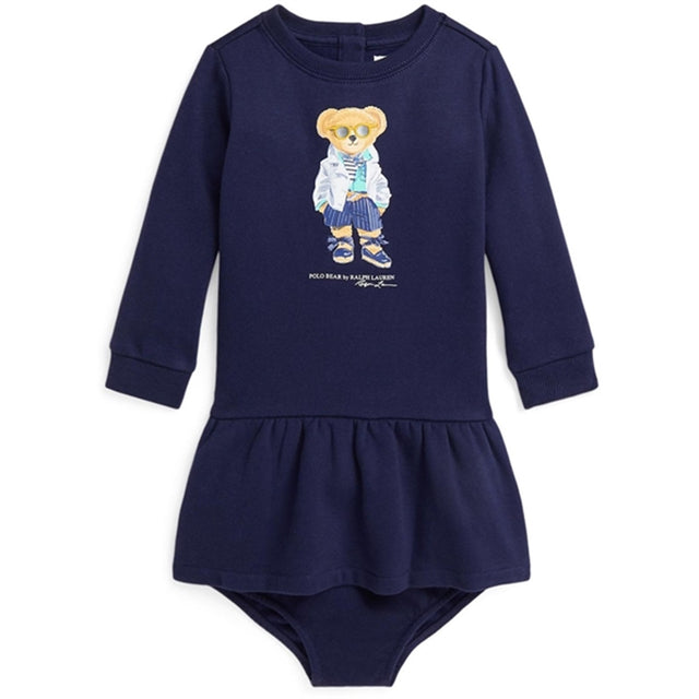 Ralph Lauren Baby Bjørn Kjole Og Bloomer Newport Navy