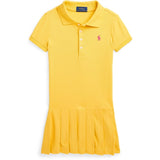 Polo Ralph Lauren Girls Kjole Chrome Yellow W/ Bright Pink