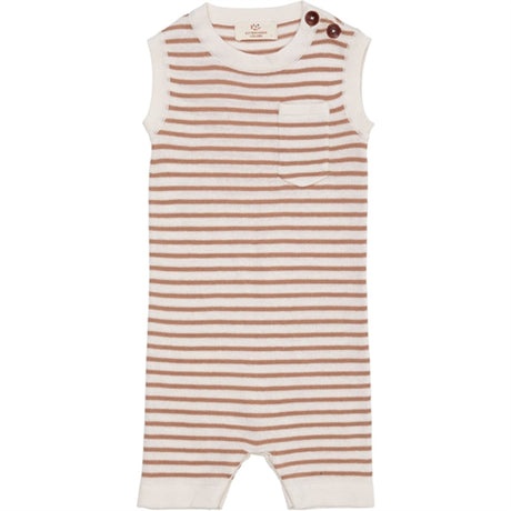 Copenhagen Colors Cream/Natural Comb. Strik Romper Striber