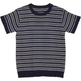 Copenhagen Colors Navy/Cream Comb. Strik T-shirt