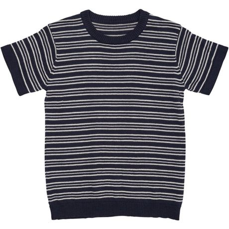 Copenhagen Colors Navy/Cream Comb. Strik T-shirt