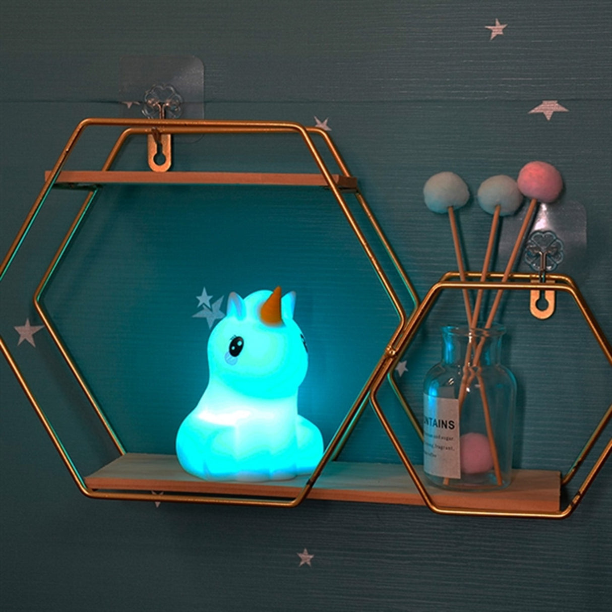 LumieWorld® LumiPets® Natlampe Unicorn 2