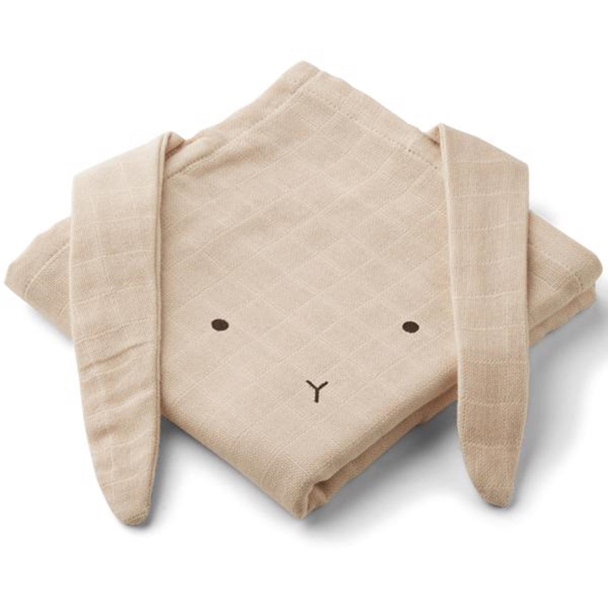 Liewood Hannah Muslin Cloth Rabbit 2 Pack Sandy