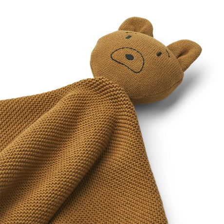 Liewood Milo Knit Nusseklud Mr Bear Golden Caramel 2