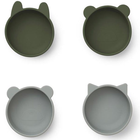 Liewood Iggy Silicone Skåle Hunter Green Mix