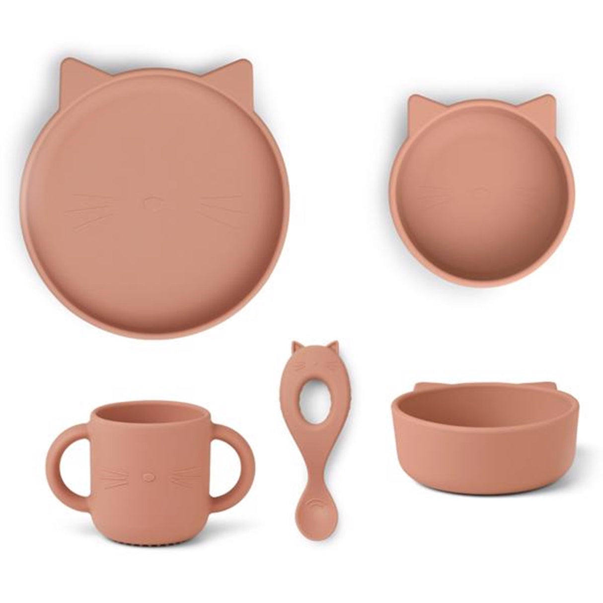 Liewood Vivi Silicone Set Cat Dark Rose