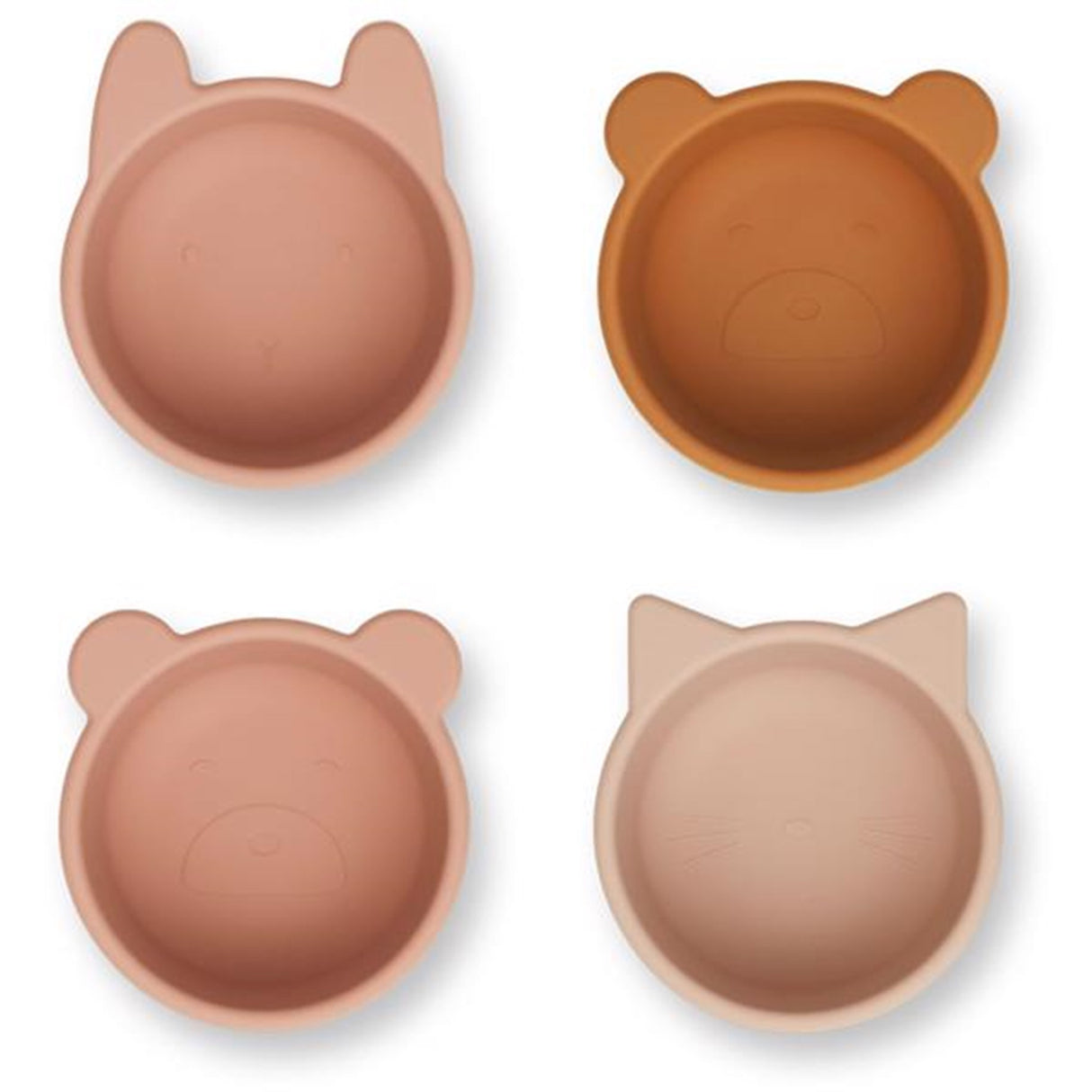 Liewood Malene Silicone Bowls 4-Pak Rose Multi Mix