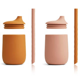 Liewood Ellis Sippy Silicone Kop 2-Pak Dark Rose/Mustard Mix 3