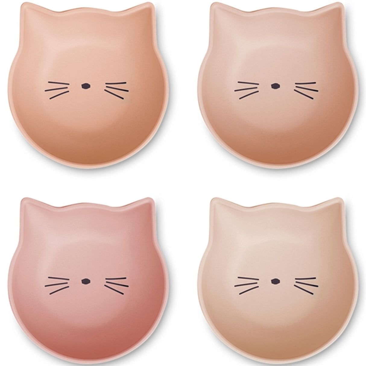 Liewood Filiz Silicone Skåle 4-Pak Cat Rose/Multi Mix