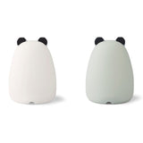 Liewood Callie Natlampe 2-pak Panda Panda Creme De la Creme/Dove Blue 2