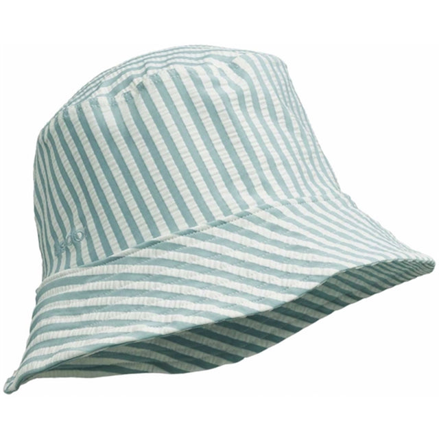 Liewood Matty Stripe Solhat Seersucker Sea Blue/White