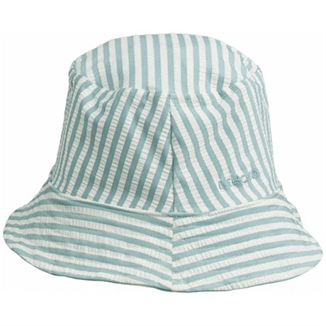 Liewood Matty Stripe Solhat Seersucker Sea Blue/White 2