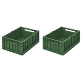 Liewood Weston Opbevaringskasse M Garden Green 2-Pak