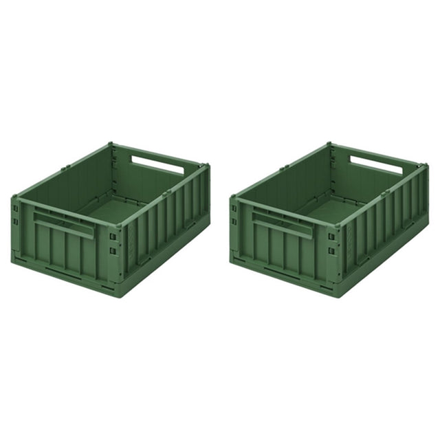 Liewood Weston Opbevaringskasse M Garden Green 2-Pak
