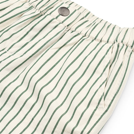 Liewood Monori Stripe Shorts Y/D Stripes Garden Green/Creme De La Creme 2