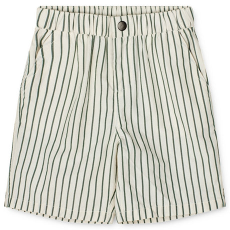 Liewood Monori Stripe Shorts Y/D Stripes Garden Green/Creme De La Creme