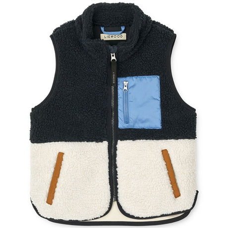 Liewood Vada Pile Vest Midnight Navy Multi Mix