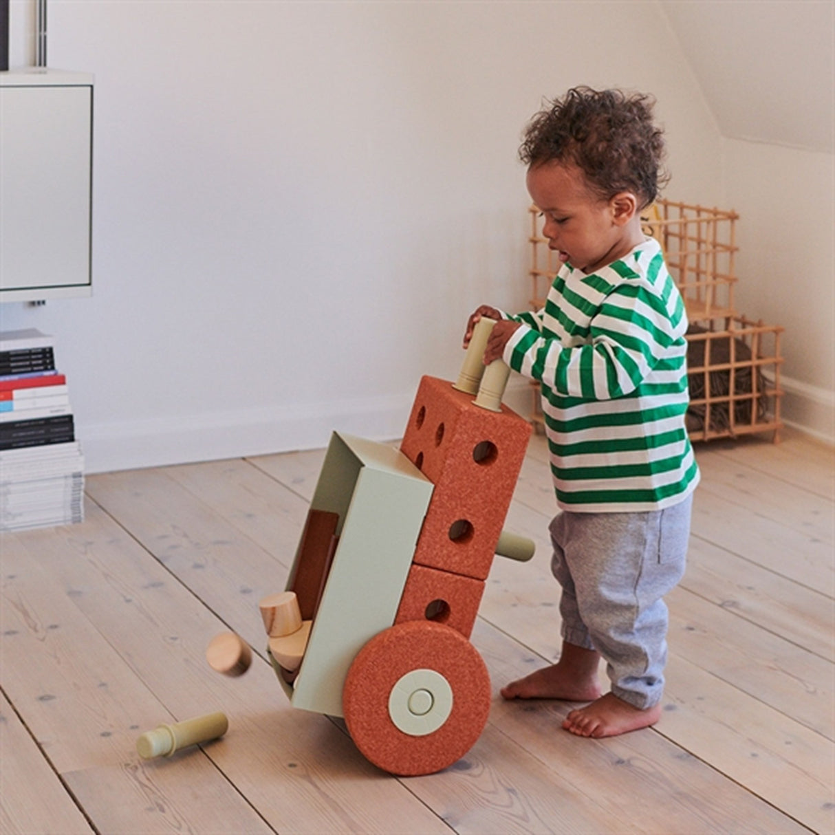 MODU 3-i-1 Baby Walker Burnt Orange/Dusty Green