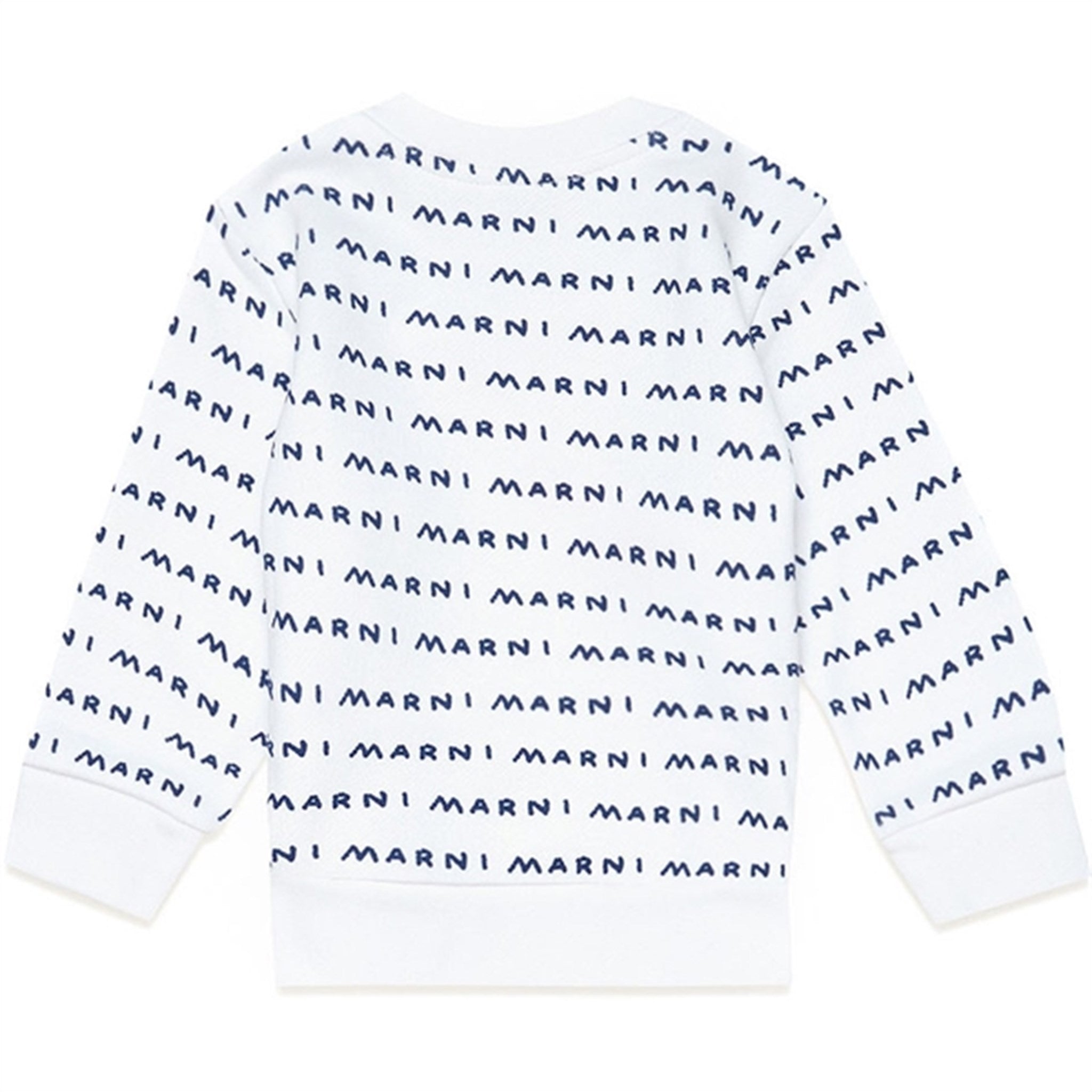 Marni White Blue Logo Sweater 2