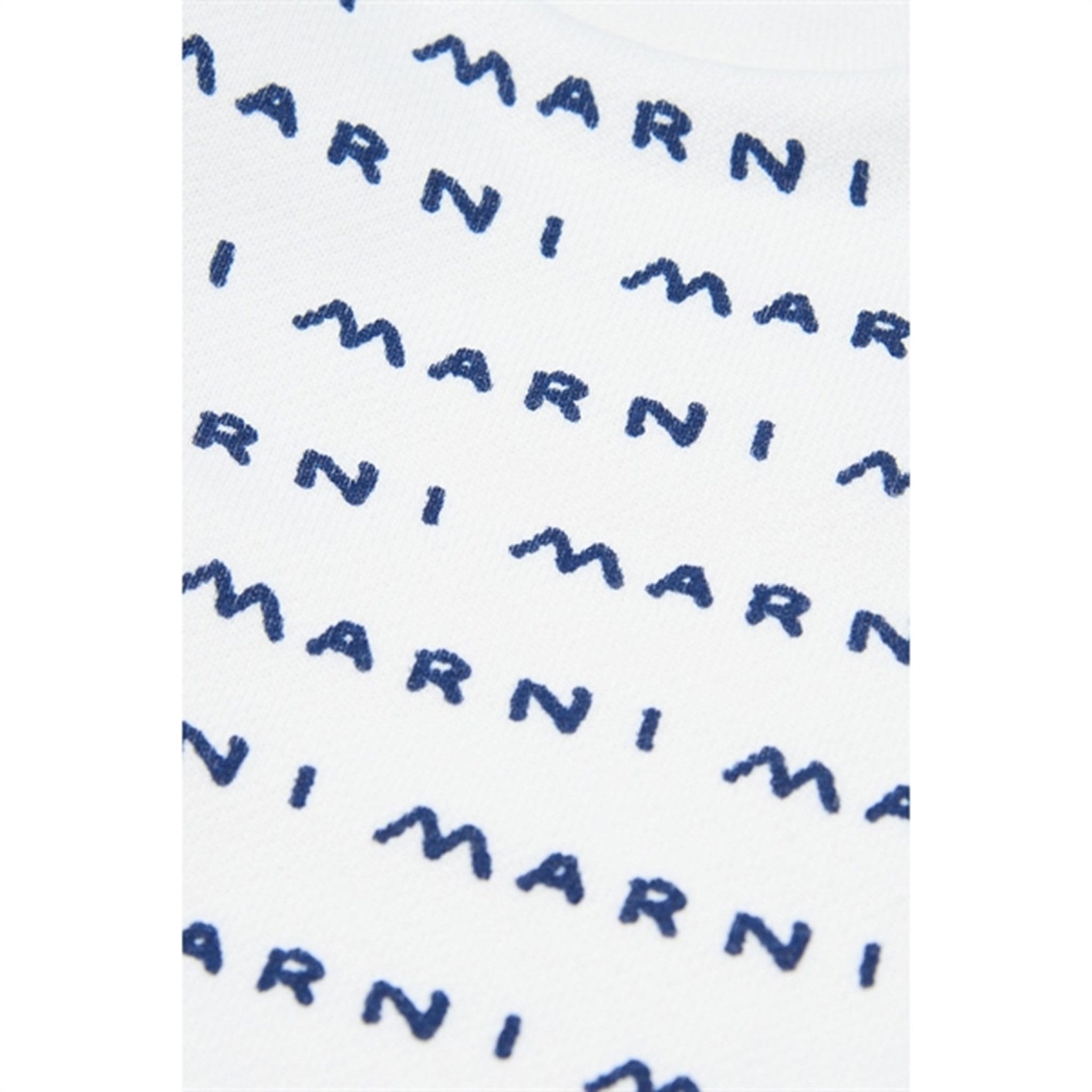 Marni White Blue Logo Sweater 3