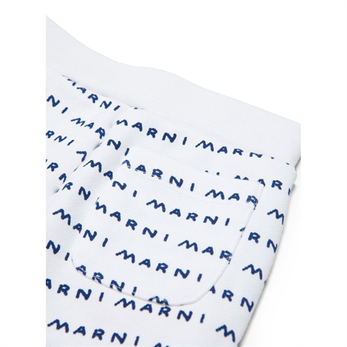 Marni White Blue Logo Sweatpants 4