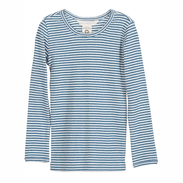 Serendipity Sky/Offwhite Slim Stripe Bluse