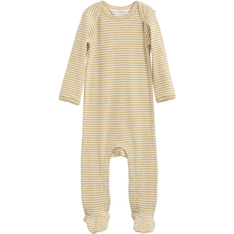 Serendipity Chamomile/Offwhite Baby Heldragt m. Fødder Stripe