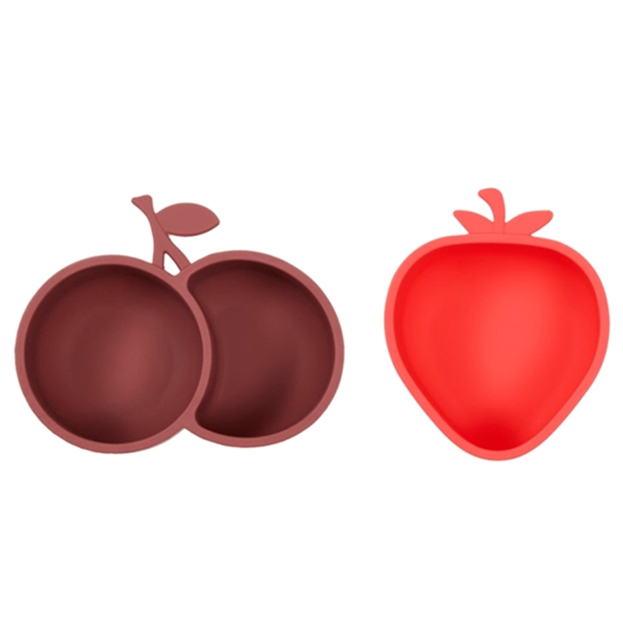 OYOY Yummy Snack Skåle 2-pak Strawberry & Cherry Cherry Red/Nutmeg
